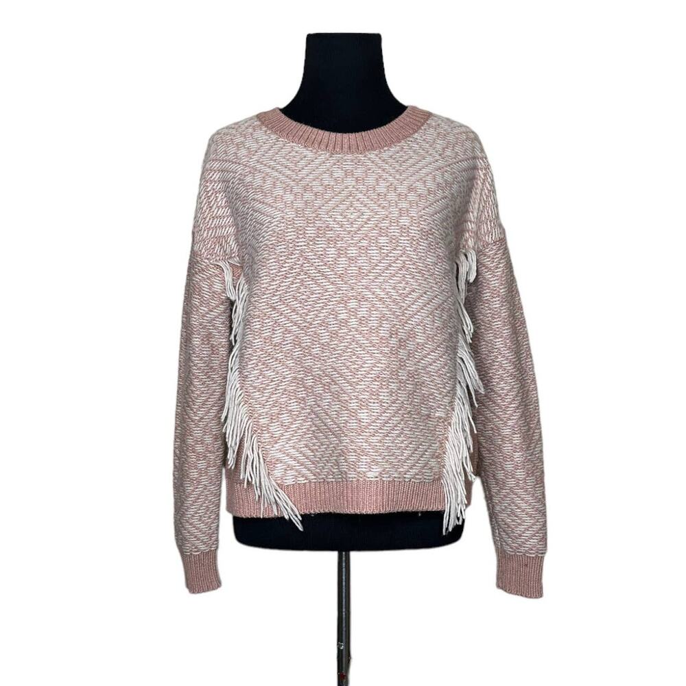 Madewell Blush Pink Argyle Southwest Pullover Sweater Size XXS